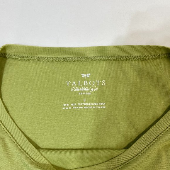 Vintage Talbots Women's Three-Quarter Sleeve Top Green - Size S - Picture 2 of 5